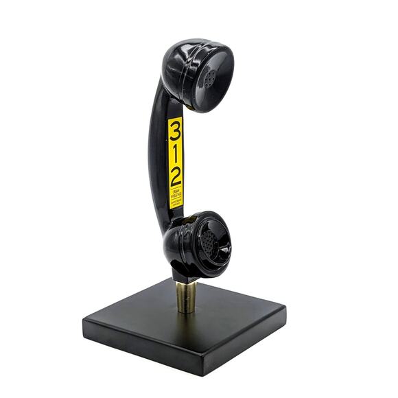 Goose Island Brewery 312 Urban Wheat Ale Black Telephone Beer Tap Handle Chicago - Picture 1 of 14